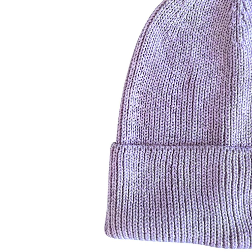FACTION NEW Ribbed Beanie Hat In Lavender - Picture 3 of 10